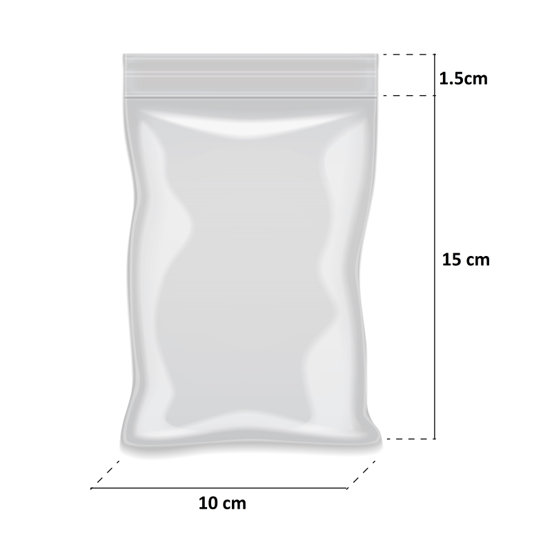 Bolsa ZIP Polietileno 10x15 cm - Paquete 100 Unidades
