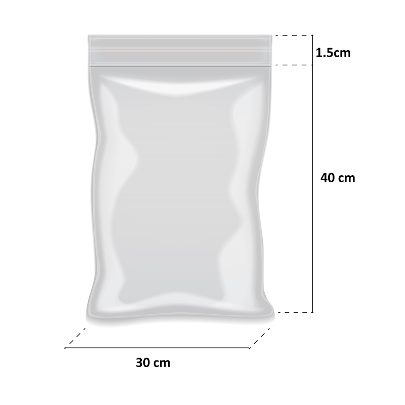 Bolsa ZIP Polietileno 30x40 cm - Paquete 100 Unidades