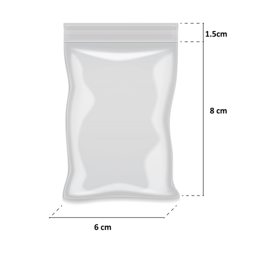 Bolsa ZIP Polietileno 6x8 cm - Paquete 100 Unidades