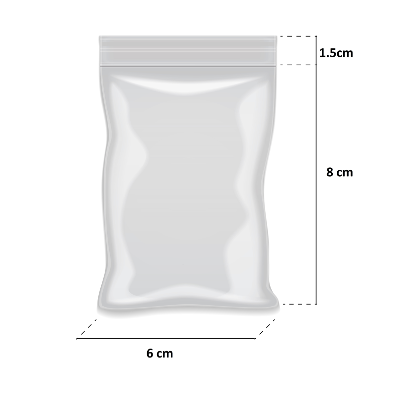 Bolsa ZIP Polietileno 6x8 cm - Paquete 100 Unidades
