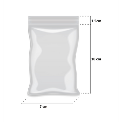 Bolsa ZIP Polietileno 7x10 cm - Paquete 100 Unidades