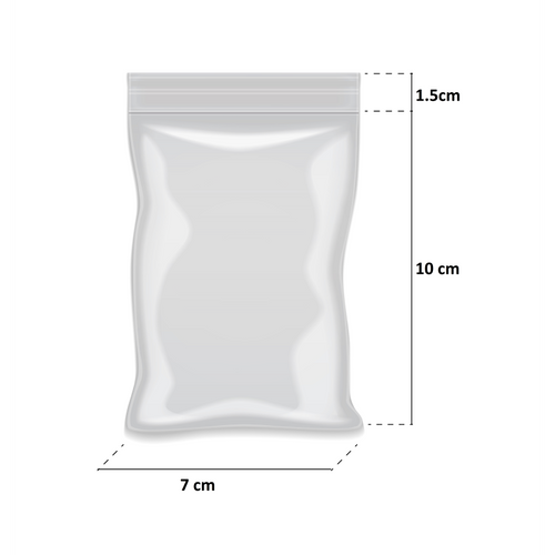 Bolsa ZIP Polietileno 7x10 cm - Paquete 100 Unidades